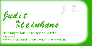 judit kleinhans business card